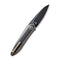 WEKNIFE Black Void Opus Front Flipper Knife Titanium & G10 Handle (2.84" CPM 20CV Blade) 2010C