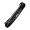 WEKNIFE Button Lock Kitefin Flipper Knife Black Titanium Handle With Nebula Fat Carbon Fiber Inlay (3.22" Fafnir Damasteel Blade) WE19002N-DS1