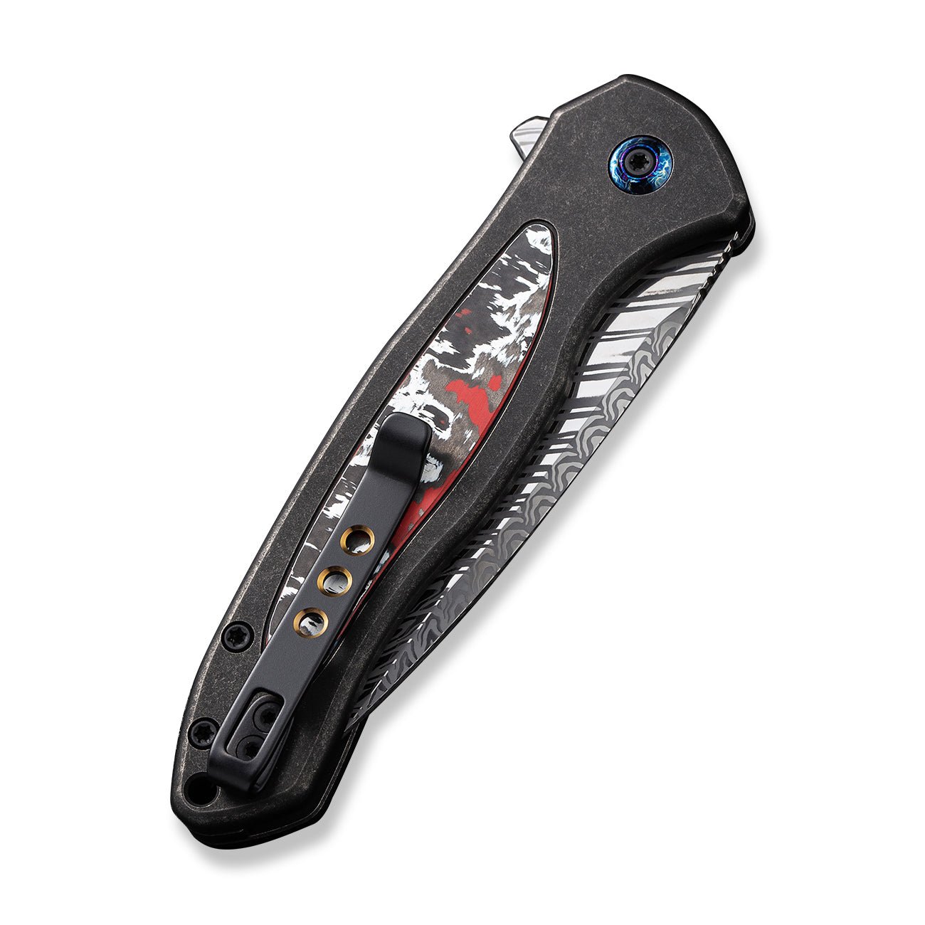 WEKNIFE Button Lock Kitefin Flipper Knife Titanium & Carbon Fiber ...