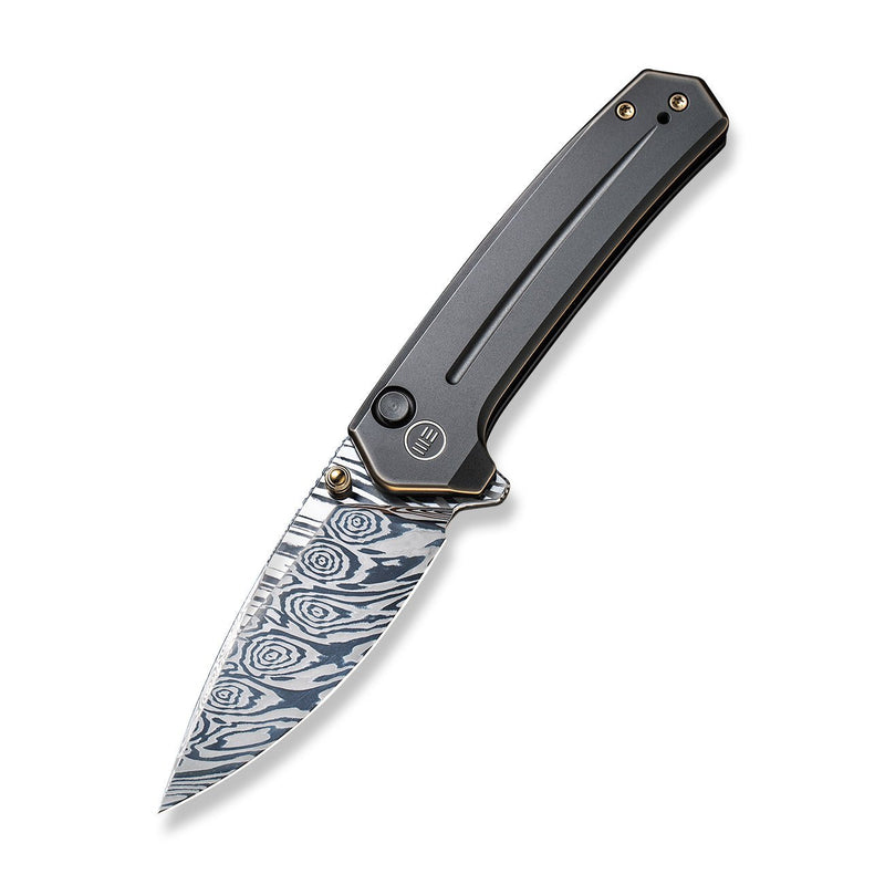 WEKNIFE Culex Thumb Stud And Flipper Knife Titanium Handle (2.97" Damasteel Blade) | Freeshipping - We Knife