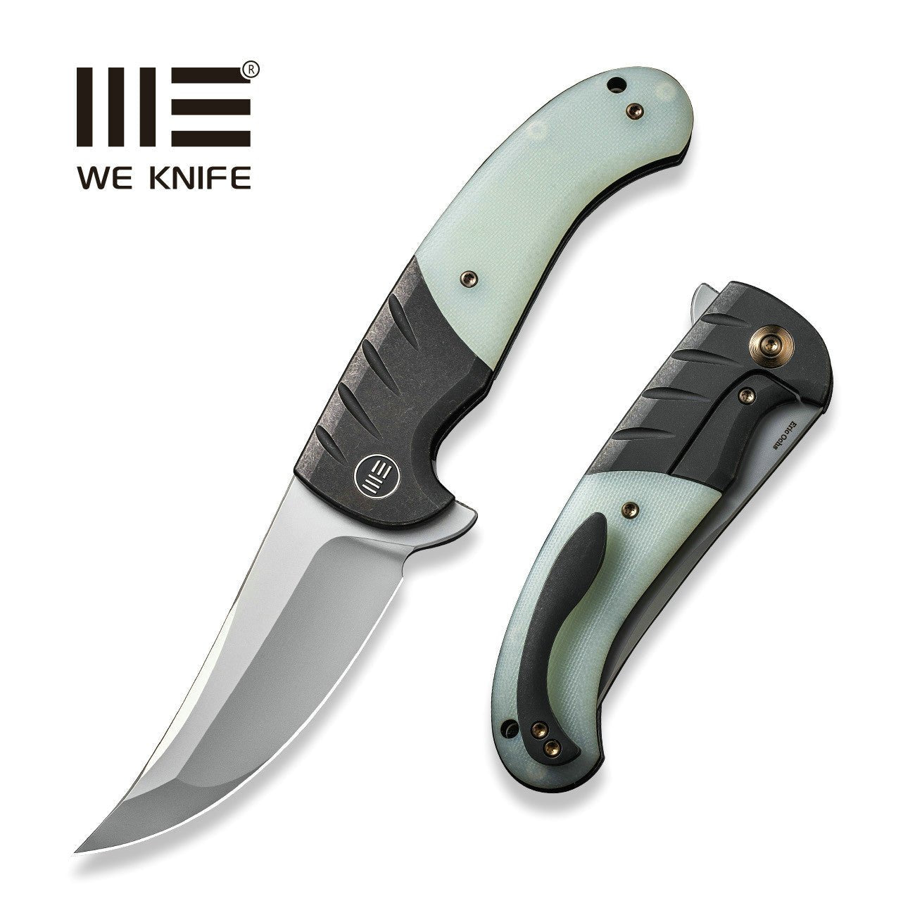 WEKNIFE Curvaceous Flipper Knife Titanium & G10 Handle (3.70