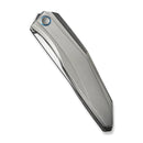 WEKNIFE Cybernetic Top Flipper Knife Polished Bead Blasted Titanium Handle (3.91" Polished Bead Blasted CPM 20CV Blade) WE22033-2