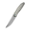 WEKNIFE Cybernetic Top Flipper Knife Polished Bead Blasted Titanium Handle (3.91" Polished Bead Blasted CPM 20CV Blade) WE22033-2