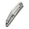 WEKNIFE Cybernetic Top Flipper Knife Polished Bead Blasted Titanium Handle (3.91" Polished Bead Blasted CPM 20CV Blade) WE22033-2