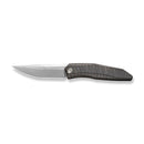 WEKNIFE Cybernetic Top Flipper Knife Tiger Stripe Pattern Flamed Titanium Handle (3.91" Polished Bead Blasted CPM 20CV Blade) WE22033-3