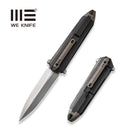 WEKNIFE Diatomic Flipper Knife Black Titanium Handle & Bronze Endcap (3.78" Polished Bead Blasted CPM 20CV Blade) WE22032-3