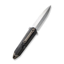 WEKNIFE Diatomic Flipper Knife Black Titanium Handle & Bronze Endcap (3.78" Polished Bead Blasted CPM 20CV Blade) WE22032-3