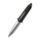 WEKNIFE Diatomic Flipper Knife Black Titanium Handle & Bronze Endcap (3.78" Polished Bead Blasted CPM 20CV Blade) WE22032-3