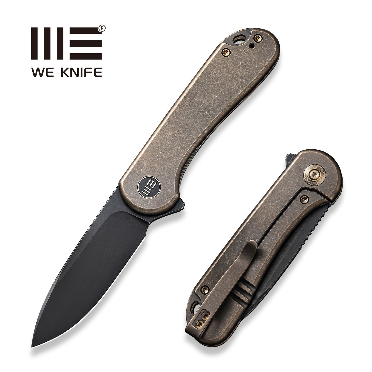 WEKNIFE Elementum Flipper Knife Titanium Handle (2.96