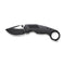 WEKNIFE Envisage Front Flipper Knife Black Titanium Handle (2.42" Black Stonewashed CPM 20CV Blade, Satin Flat) WE22013-2