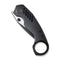 WEKNIFE Envisage Front Flipper Knife Black Titanium Handle (2.42" Black Stonewashed CPM 20CV Blade, Satin Flat) WE22013-2