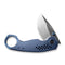 WEKNIFE Envisage Front Flipper Knife Blue Titanium Handle (2.42" Hand Rubbed Satin CPM 20CV Blade) WE22013-4