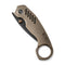 WEKNIFE Envisage Front Flipper Knife Bronze Titanium Handle (2.42" Black Stonewashed Bevels, Black Brushed Flats CPM 20CV Blade) WE22013-3