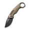 WEKNIFE Envisage Front Flipper Knife Bronze Titanium Handle (2.42" Black Stonewashed Bevels, Black Brushed Flats CPM 20CV Blade) WE22013-3