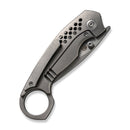 WEKNIFE Envisage Front Flipper Knife Gray Titanium Handle (2.42" Gray Stonewashed CPM 20CV Blade) WE22013-1