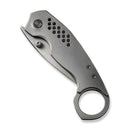 WEKNIFE Envisage Front Flipper Knife Gray Titanium Handle (2.42" Gray Stonewashed CPM 20CV Blade) WE22013-1