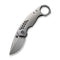 WEKNIFE Envisage Front Flipper Knife Gray Titanium Handle (2.42" Gray Stonewashed CPM 20CV Blade) WE22013-1