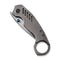 WEKNIFE Envisage Front Flipper Knife Gray Titanium Handle (2.42" Hakkapella Damasteel Blade) WE22013-DS1