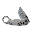 WEKNIFE Envisage Front Flipper Knife Gray Titanium Handle (2.42" Hakkapella Damasteel Blade) WE22013-DS1