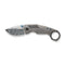 WEKNIFE Envisage Front Flipper Knife Gray Titanium Handle (2.42" Hakkapella Damasteel Blade) WE22013-DS1