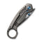 WEKNIFE Envisage Front Flipper Knife Gray Titanium Handle (2.42" Hakkapella Damasteel Blade) WE22013-DS1