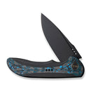 WEKNIFE Equivik Flipper Knife Black Titanium Handle With Arctic Storm Fat Carbon Fiber Inlay (3.48" Black Stonewashed CPM 20CV Blade) WE23020-4