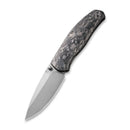 WEKNIFE Esprit Thumb Stud / Front Flipper Knife Carbon Fiber With Titanium Lock Side Handle (3.25" CPM 20CV Blade) | Freeshipping - We Knife