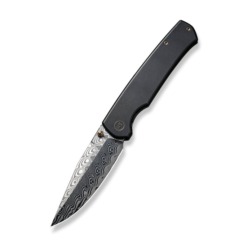 WEKNIFE Evoke Thumb Stud & Front Flipper Knife Titanium Handle (3.48" Hakkapella Damasteel) WE21046-DS1