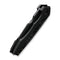 WEKNIFE Harpen Flipper Knife Black Titanium Handle (2.98" Black Stonewashed CPM 20CV Blade) WE23019-1