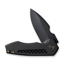 WEKNIFE Harpen Flipper Knife Black Titanium Handle (2.98" Black Stonewashed CPM 20CV Blade) WE23019-1