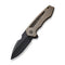 WEKNIFE Harpen Flipper Knife Bronze Titanium Handle (2.98" Black Stonewashed CPM 20CV Blade) WE23019-3