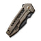 WEKNIFE Harpen Flipper Knife Bronze Titanium Handle (2.98" Black Stonewashed CPM 20CV Blade) WE23019-3