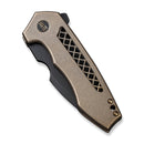 WEKNIFE Harpen Flipper Knife Bronze Titanium Handle (2.98" Black Stonewashed CPM 20CV Blade) WE23019-3