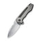 WEKNIFE Harpen Flipper Knife Gray Titanium Handle (2.98" Hand Rubbed Satin CPM 20CV Blade) WE23019-4