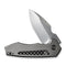 WEKNIFE Harpen Flipper Knife Gray Titanium Handle (2.98" Hand Rubbed Satin CPM 20CV Blade) WE23019-4