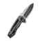 WEKNIFE Harpen Flipper Knife Polished Gray Titanium Handle (2.98" Hugin Damasteel Blade) WE23019-DS1