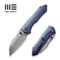 WEKNIFE High-Fin Thumb Stud Knife Titanium Handle (2.98" CPM 20CV Blade) WE22005-3