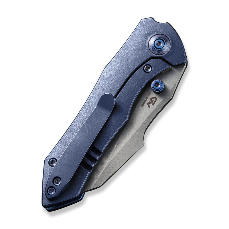 WEKNIFE High-Fin Thumb Stud Knife Titanium Handle (2.98" CPM 20CV Blade) WE22005-3