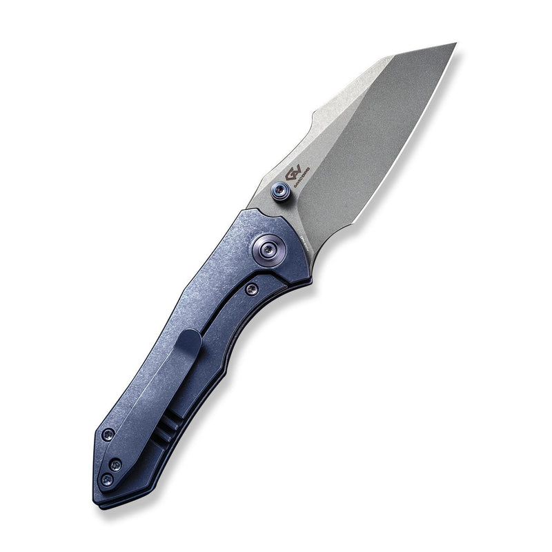 WEKNIFE High-Fin Thumb Stud Knife Titanium Handle (2.98" CPM 20CV Blade) WE22005-3