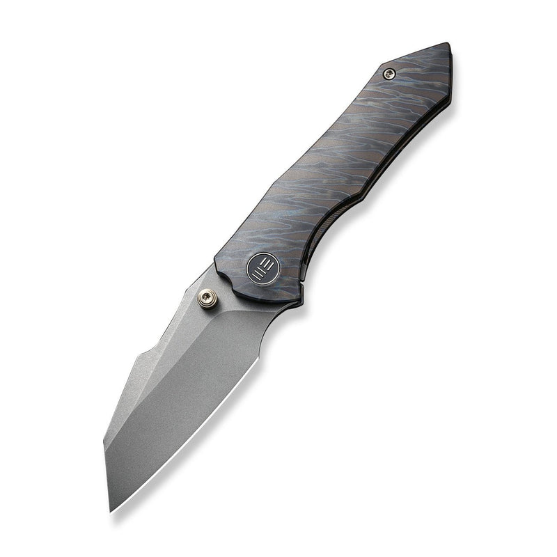 WEKNIFE High-Fin Thumb Stud Knife Titanium Handle (2.98" CPM 20CV Blade) WE22005-4