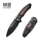 WEKNIFE Hyperactive Flipper Knife Bronze / Black Titanium Handle With Flamed Titanium Inlay (3.8" Black Stonewashed Bevels, Black Brushed Flats Vanax Blade) WE23030-4