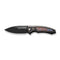 WEKNIFE Hyperactive Flipper Knife Bronze / Black Titanium Handle With Flamed Titanium Inlay (3.8" Black Stonewashed Bevels, Black Brushed Flats Vanax Blade) WE23030-4