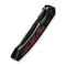 WEKNIFE Hyperactive Flipper Knife Polished Gray Orange Peel Textured Titanium Handle With Lava Flow Fat Carbon Fiber Inlay (3.8" Polished Gray Vanax Blade) WE23030-2