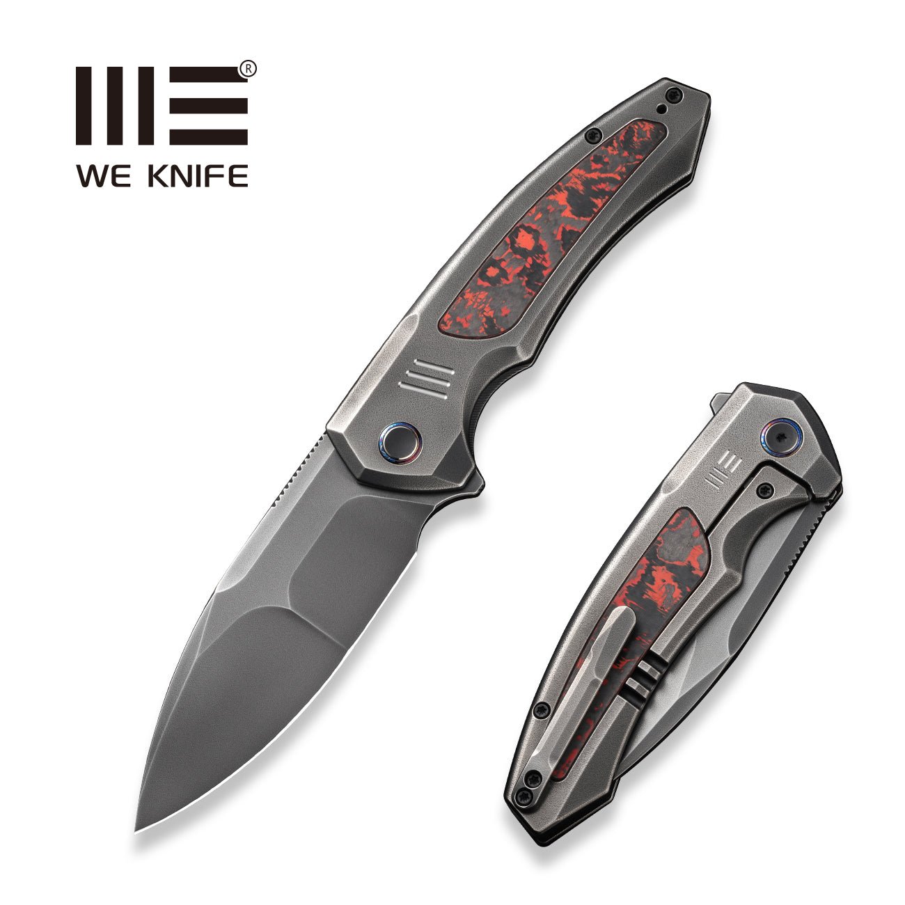 WEKNIFE Hyperactive Flipper Knife Titanium & Carbon Fiber Handle