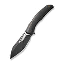 WEKNIFE Ignio Flipper & Thumb Hole Knife Black Titanium Handle (3.3" Black Stonewashed CPM 20CV Blade, Satin Flat) WE22042B-1