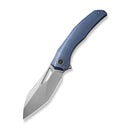 WEKNIFE Ignio Flipper & Thumb Hole Knife Blue Titanium Handle (3.3" Stonewashed CPM 20CV Blade) WE22042B-3