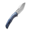 WEKNIFE Ignio Flipper & Thumb Hole Knife Blue Titanium Handle (3.3" Stonewashed CPM 20CV Blade) WE22042B-3