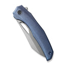 WEKNIFE Ignio Flipper & Thumb Hole Knife Blue Titanium Handle (3.3" Stonewashed CPM 20CV Blade) WE22042B-3