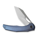 WEKNIFE Ignio Flipper & Thumb Hole Knife Blue Titanium Handle (3.3" Stonewashed CPM 20CV Blade) WE22042B-3