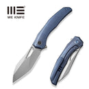 WEKNIFE Ignio Flipper & Thumb Hole Knife Blue Titanium Handle (3.3" Stonewashed CPM 20CV Blade) WE22042B-3